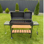 Мангал-барбекю 5 мм усиленный с решеткой, подставкой под казан и двумя крышками