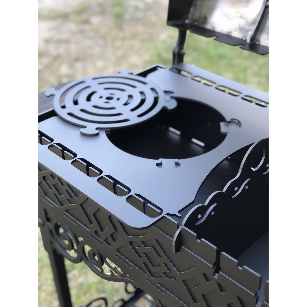 Мангал-барбекю 6 мм Diamond з кришкою та термометром