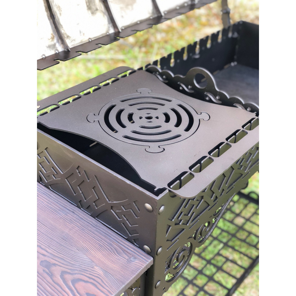 Мангал-барбекю 6 мм Diamond з кришкою та термометром