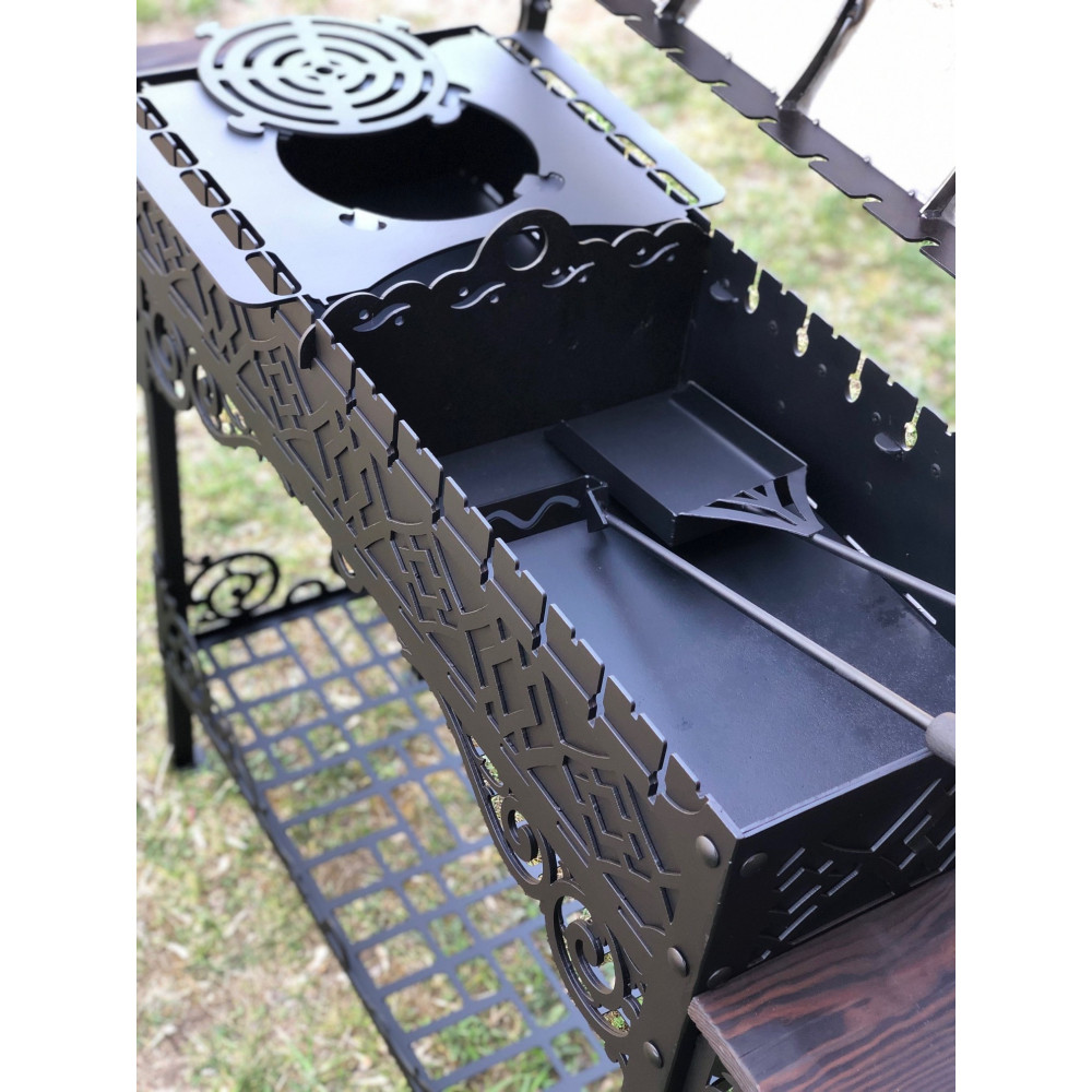 Мангал-барбекю 6 мм Diamond з кришкою та термометром