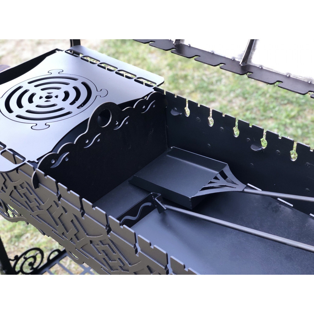 Мангал-барбекю 6 мм Diamond з кришкою та термометром