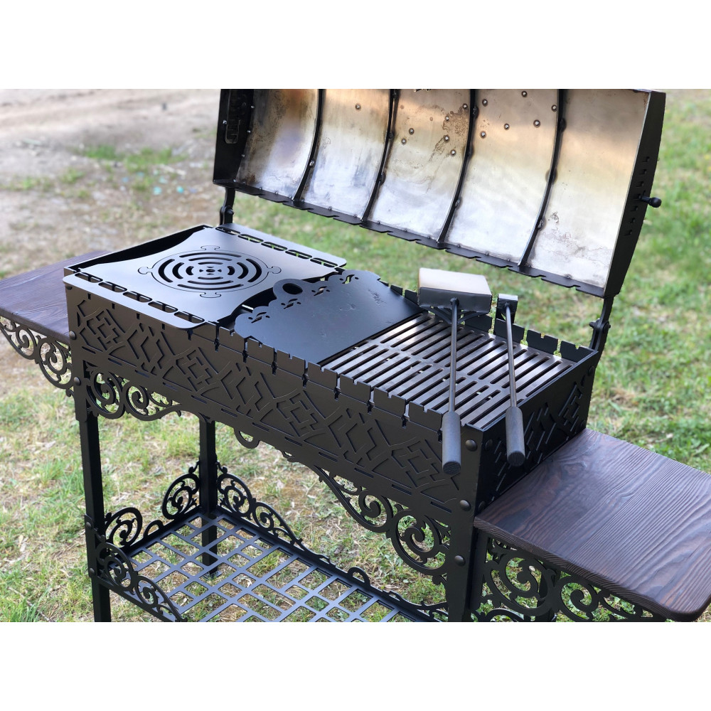 Мангал-барбекю 6 мм Diamond з кришкою та термометром