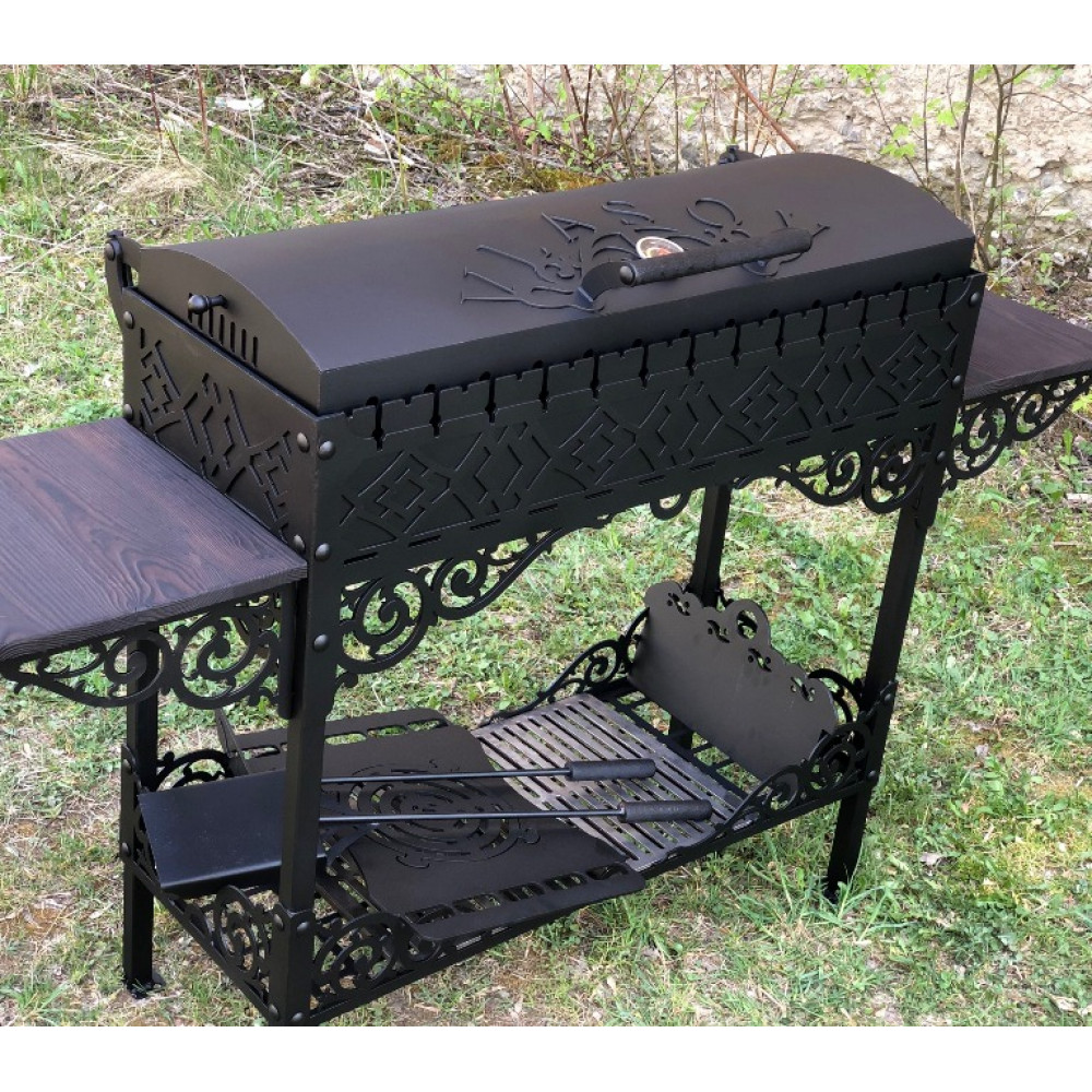 Мангал-барбекю 6 мм Diamond з кришкою та термометром