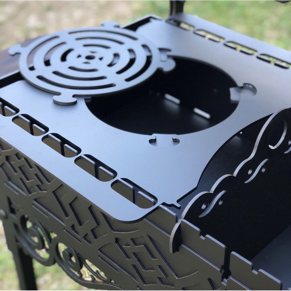 Мангал-барбекю 6 мм Diamond з кришкою та термометром