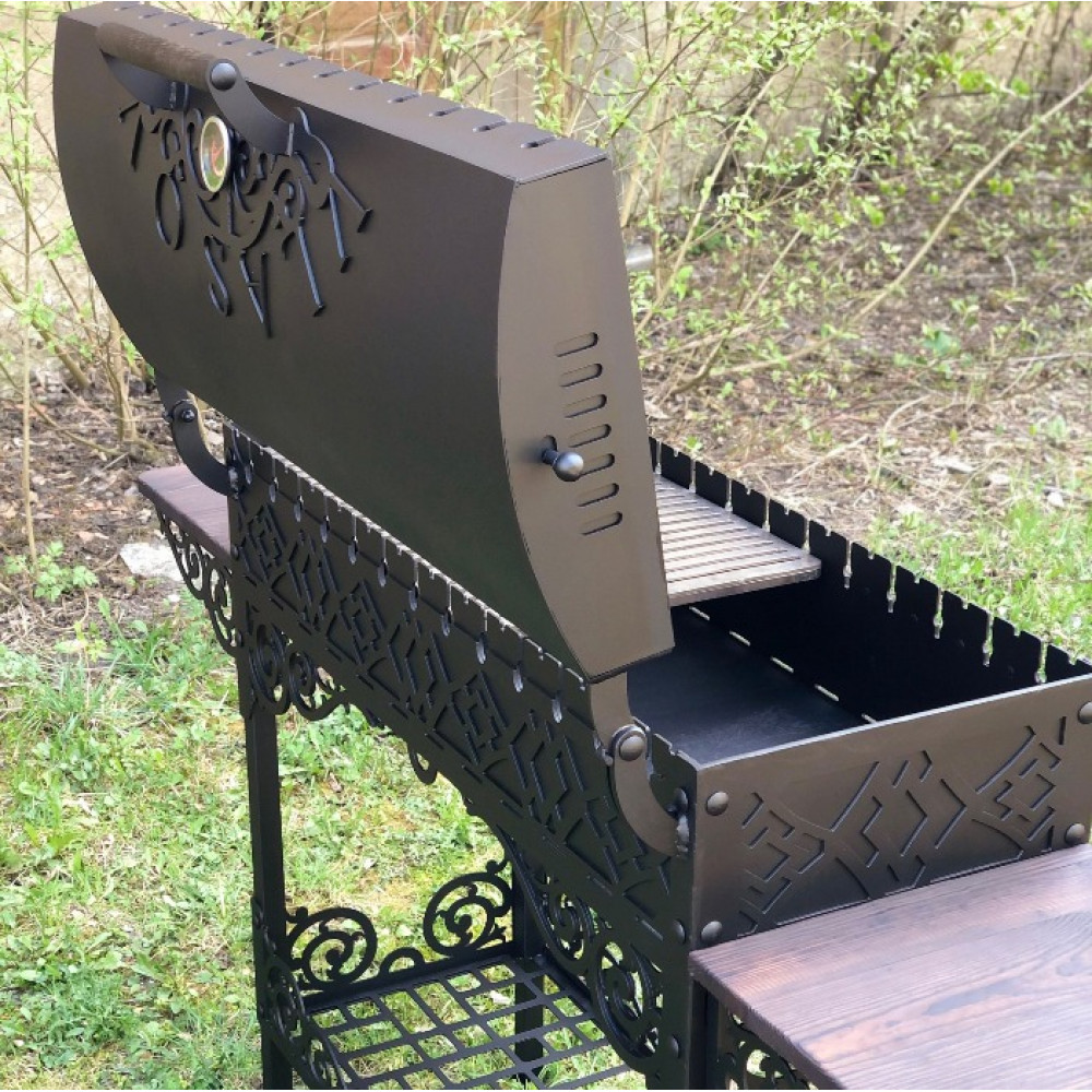 Мангал-барбекю 6 мм Diamond з кришкою та термометром