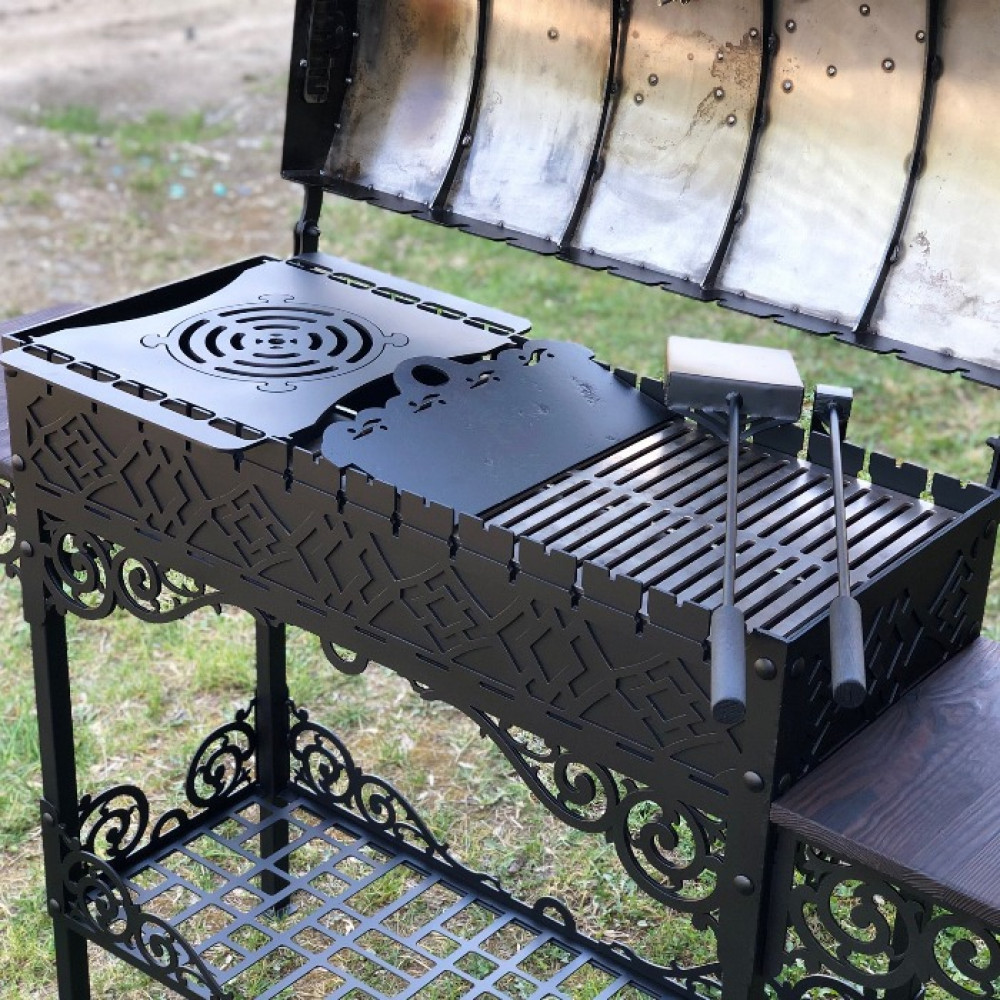 Мангал-барбекю 6 мм Diamond з кришкою та термометром