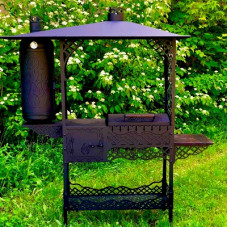 Мангал-барбекю коптильня з пічкою під казан LEGENDA