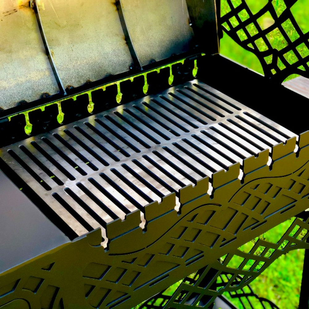 Мангал-барбекю коптильня з пічкою під казан LEGENDA