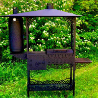 Мангал-барбекю коптильня з пічкою під казан LEGENDA