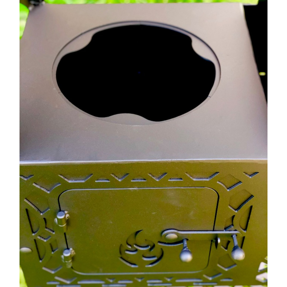 Мангал-барбекю коптильня з пічкою під казан LEGENDA