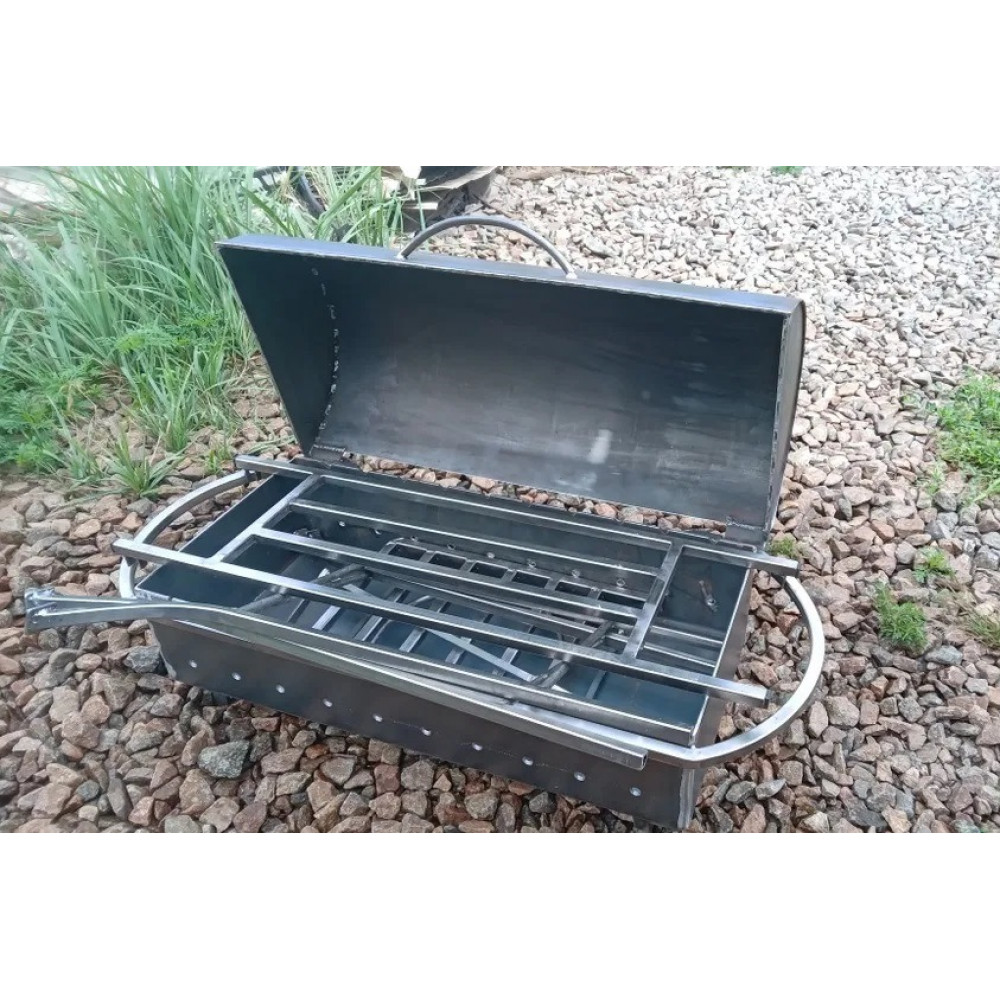 Мангал-гриль 4 мм на 10 шампурів розбірний