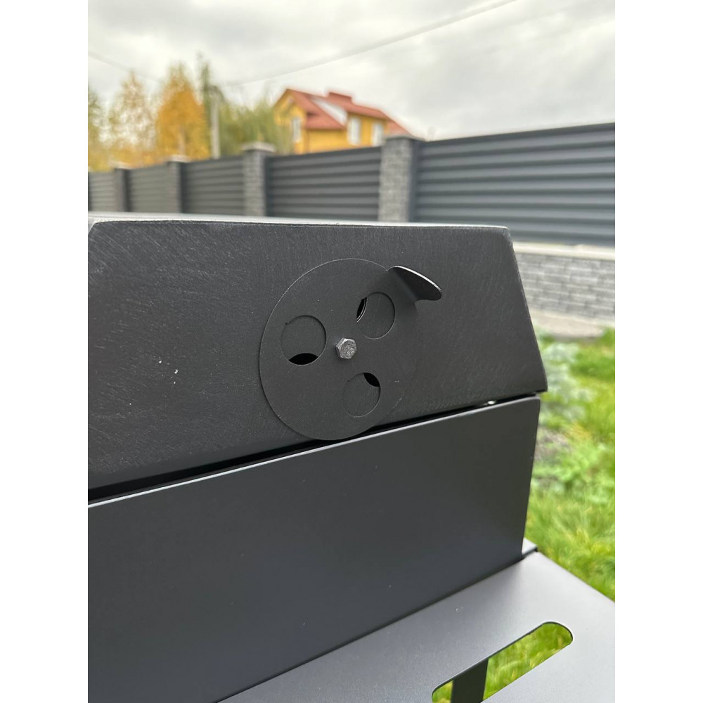 Мангал-гриль 4 мм посилений на 10 шампурів з решіткою-гриль