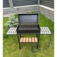 Мангал-гриль 4 мм посилений на 10 шампурів з решіткою-гриль