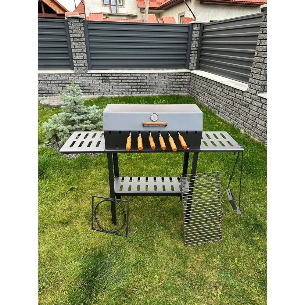 Мангал-гриль 4 мм посилений на 10 шампурів