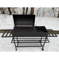 Мангал-гриль 5 мм на 11 шампуров с решеткой-гриль и поставкой под казан + ПОДАРОК