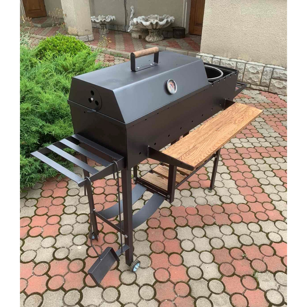 Мангал-гриль 5 мм посилений на 13 шампурів зі зйомною кришкою