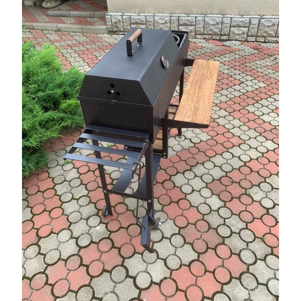 Мангал-гриль 5 мм посилений на 13 шампурів зі зйомною кришкою