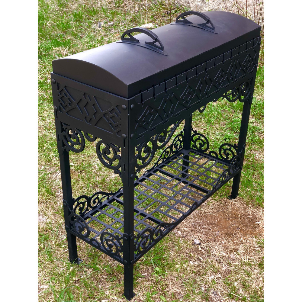 Мангал-гриль 6 мм на 13 шапмурів і підставкою під казан