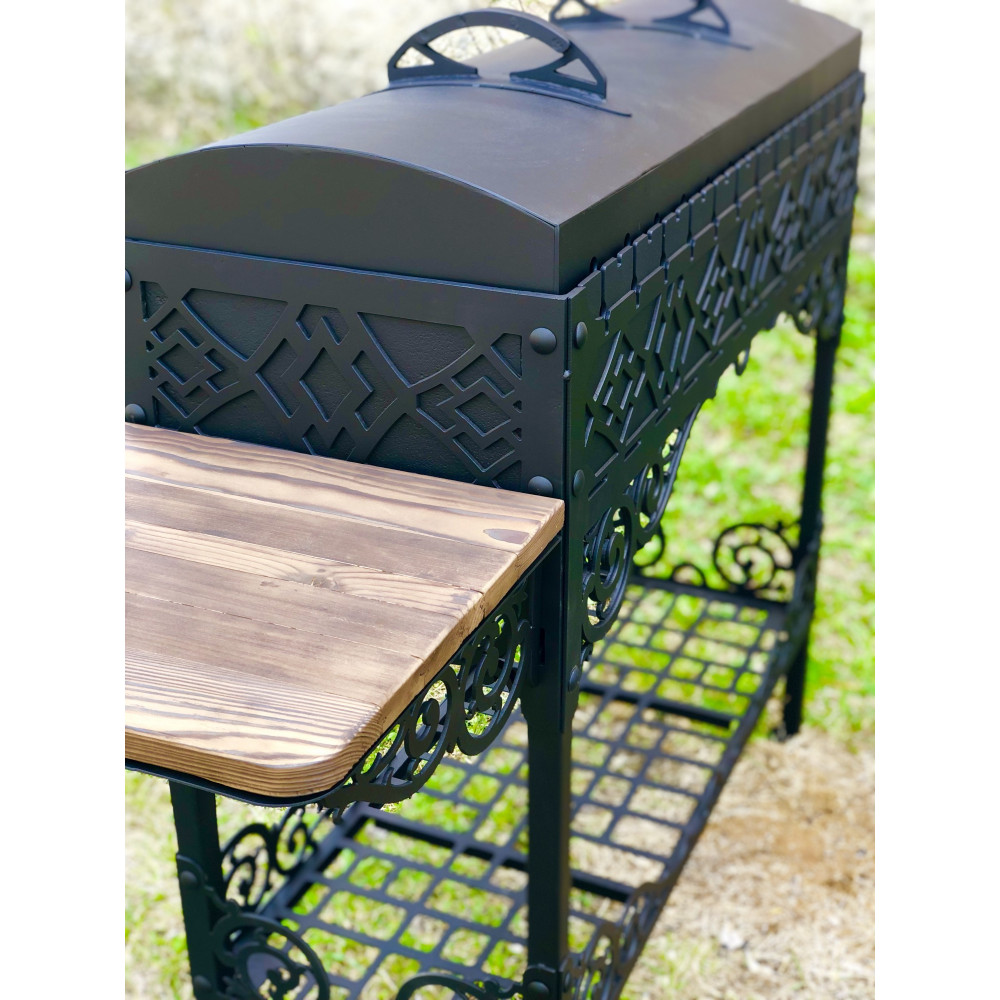 Мангал-гриль 6 мм на 13 шапмурів і підставкою під казан