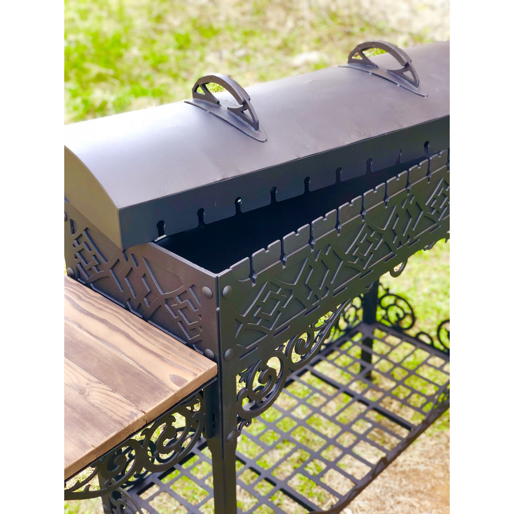 Мангал-гриль 6 мм на 13 шапмурів і підставкою під казан