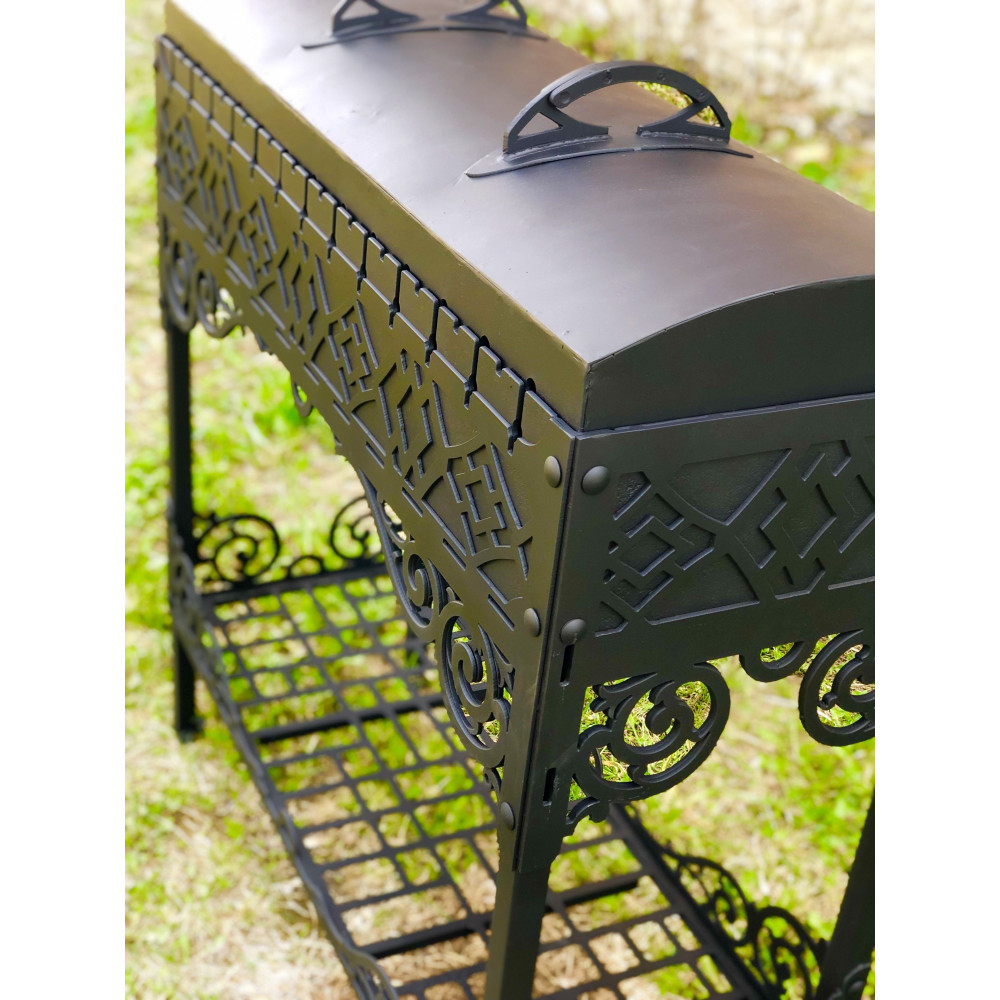 Мангал-гриль 6 мм на 13 шапмурів і підставкою під казан