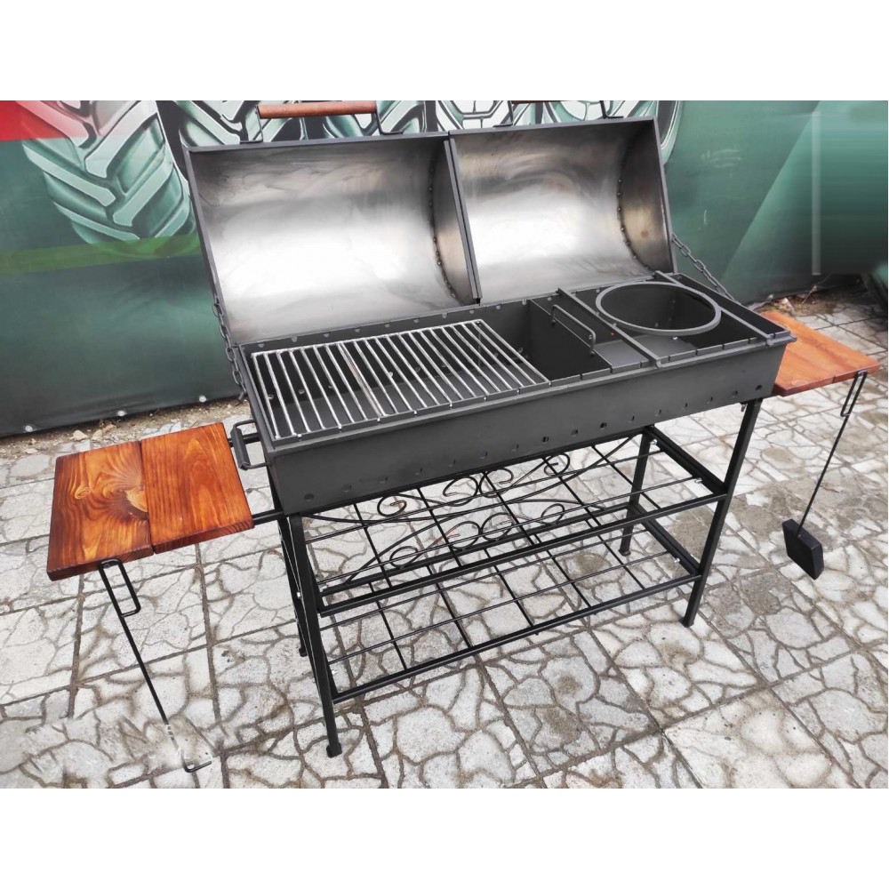 Мангал-гриль стаціонарний 5 мм + ПОДАРУНОК