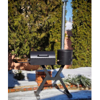 Мангал-лофт з пічкою під казан