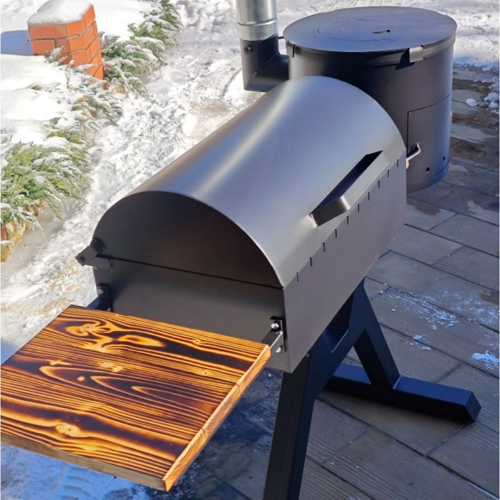 Мангал-лофт з пічкою під казан