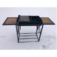 Мангал-лофт на 13 шампурів з гратами-гриль та підставкою під казан