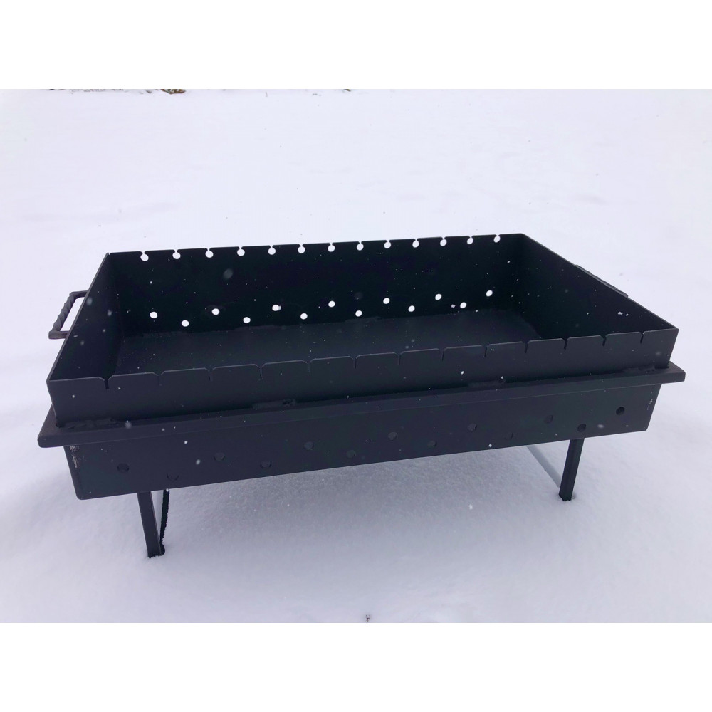 Мангал-лофт на 13 шампуров с решеткой-гриль и подставкой под казан