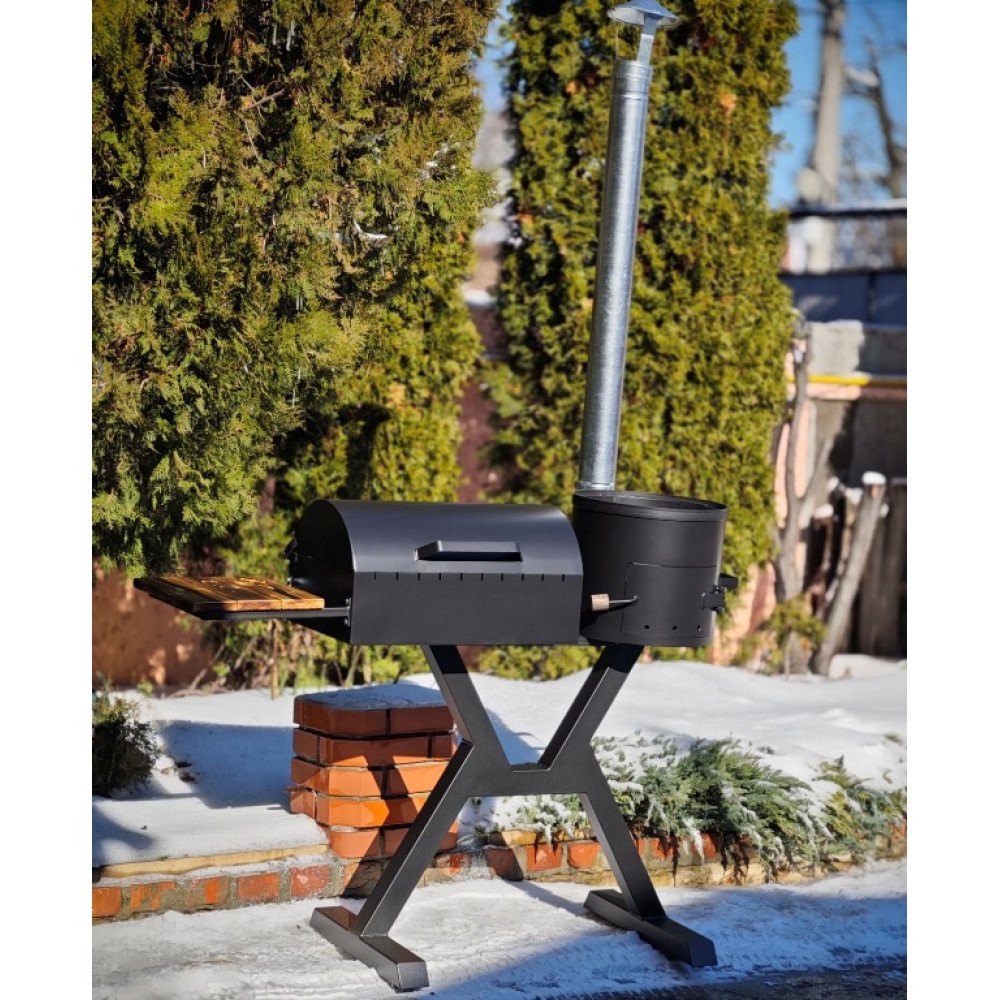 Мангал-лофт з пічкою під казан