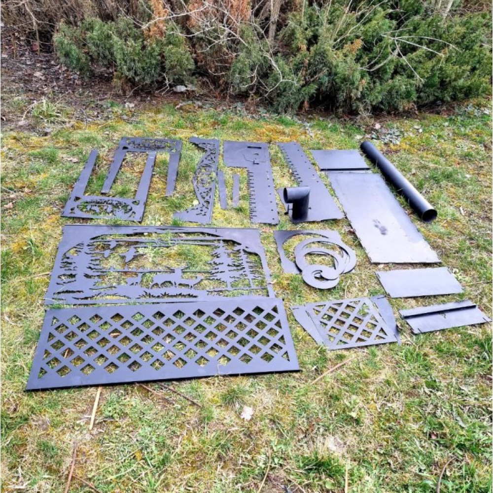 Мангал-піч 4 мм на 13 шампурів