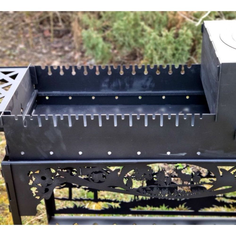 Мангал-піч 4 мм на 13 шампурів