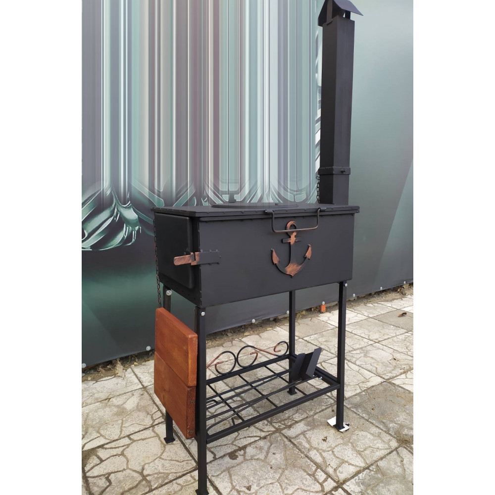 Мангал-піч для казана, буржуйка з трубою + ПОДАРУНОК