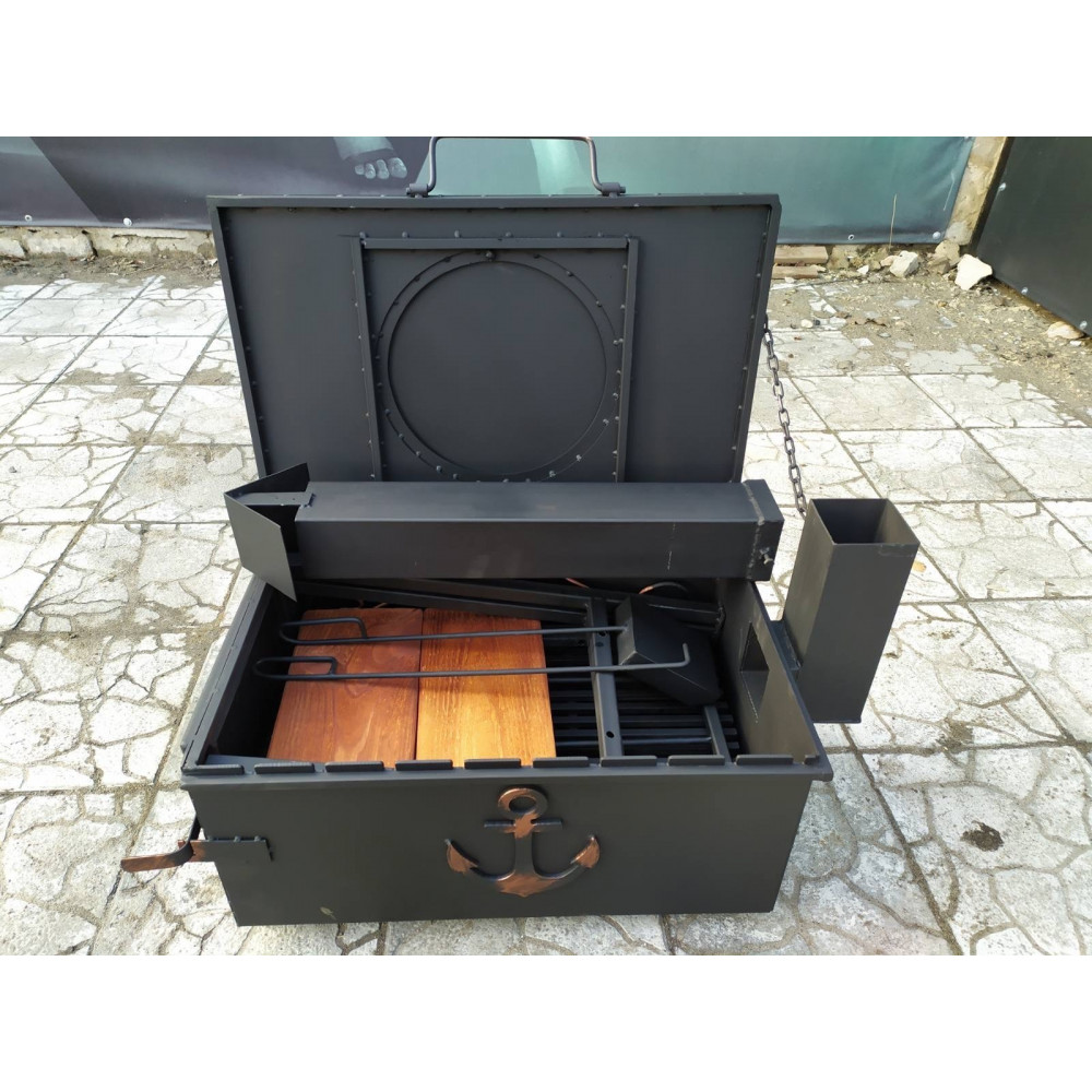 Мангал-піч для казана, буржуйка з трубою + ПОДАРУНОК