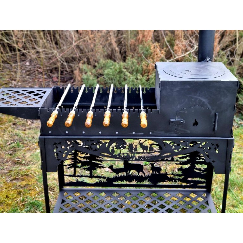 Мангал-піч 4 мм на 13 шампурів