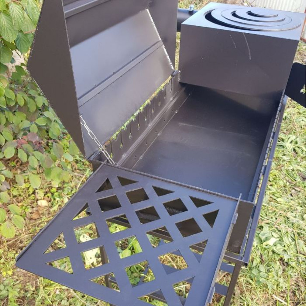 Мангал-піч-барбекю 4 мм на 10 шампурів з трубою