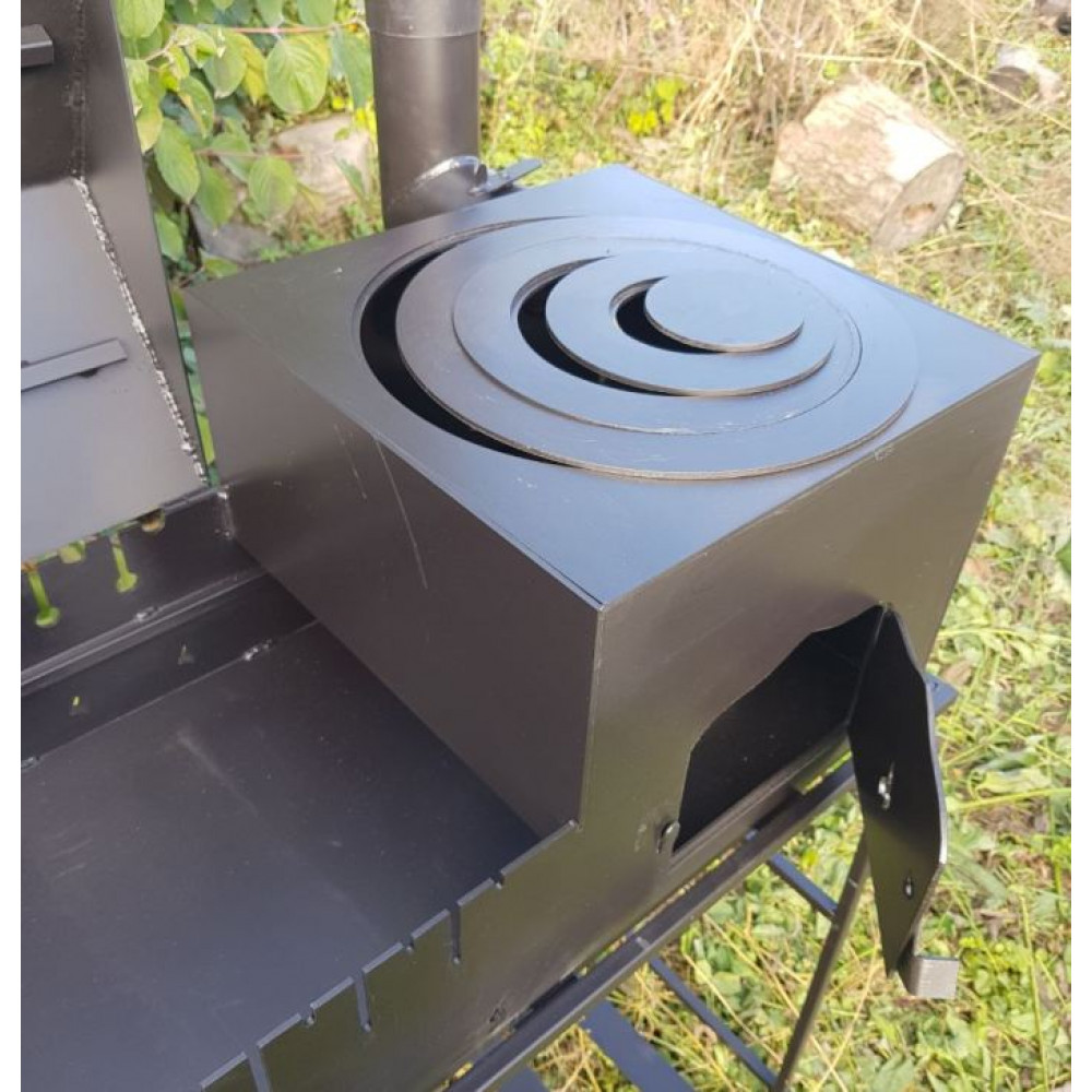 Мангал-піч-барбекю 4 мм на 10 шампурів з трубою