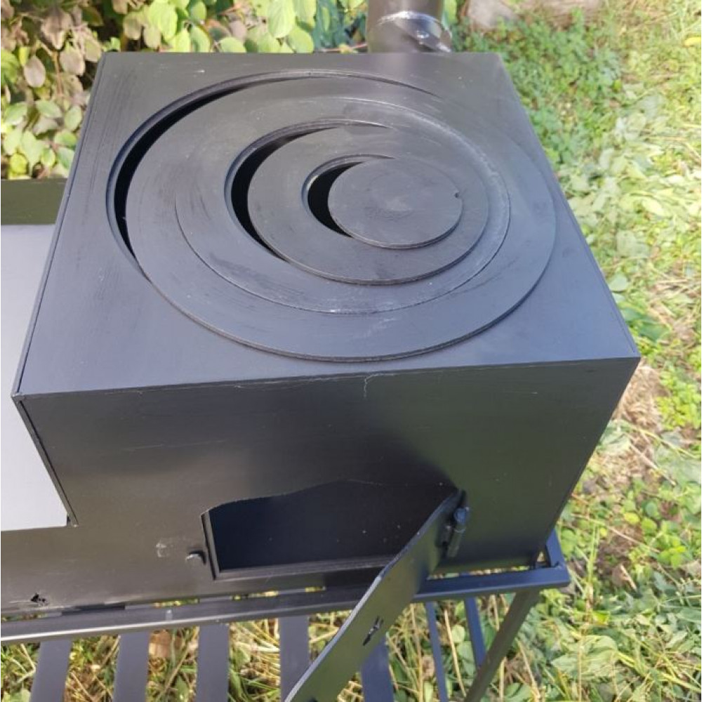 Мангал-піч-барбекю 4 мм на 10 шампурів з трубою