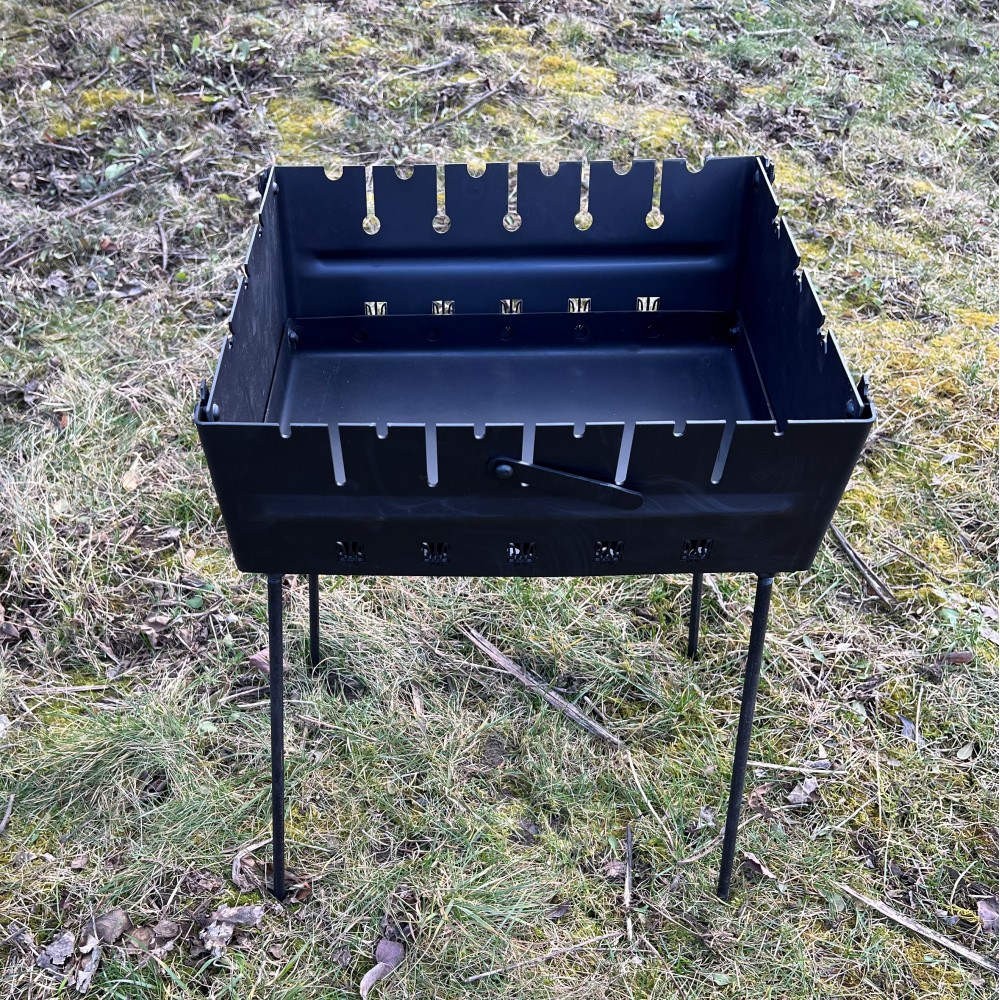 Мангал-чемодан 2 мм на 6 шампурів