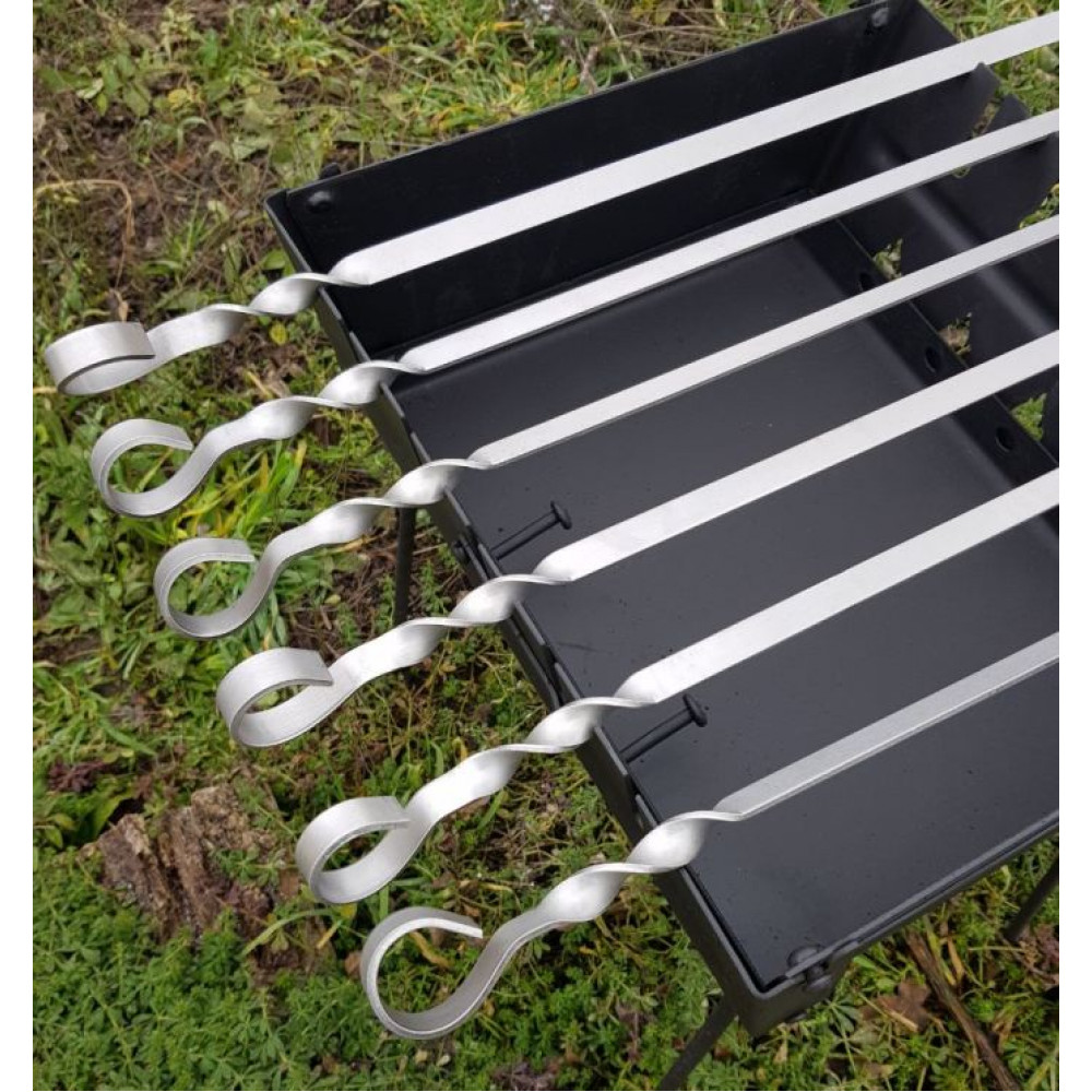 Мангал-чемодан 2 мм на 6 шампурів