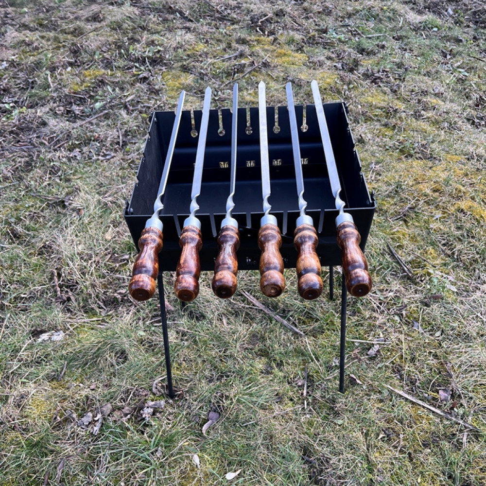 Мангал-чемодан 2 мм на 6 шампурів