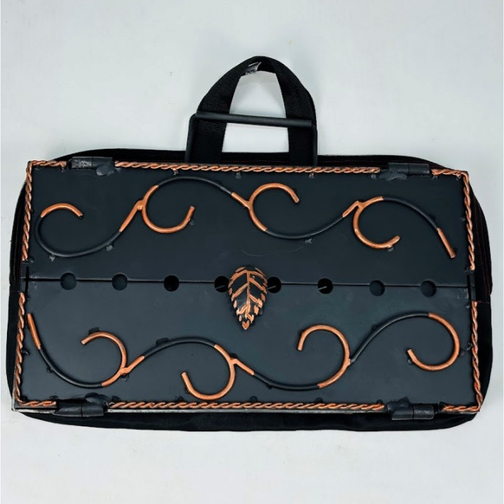 Мангал-чемодан 2 мм на 8 шампурів в чохлі, совком і кочергою