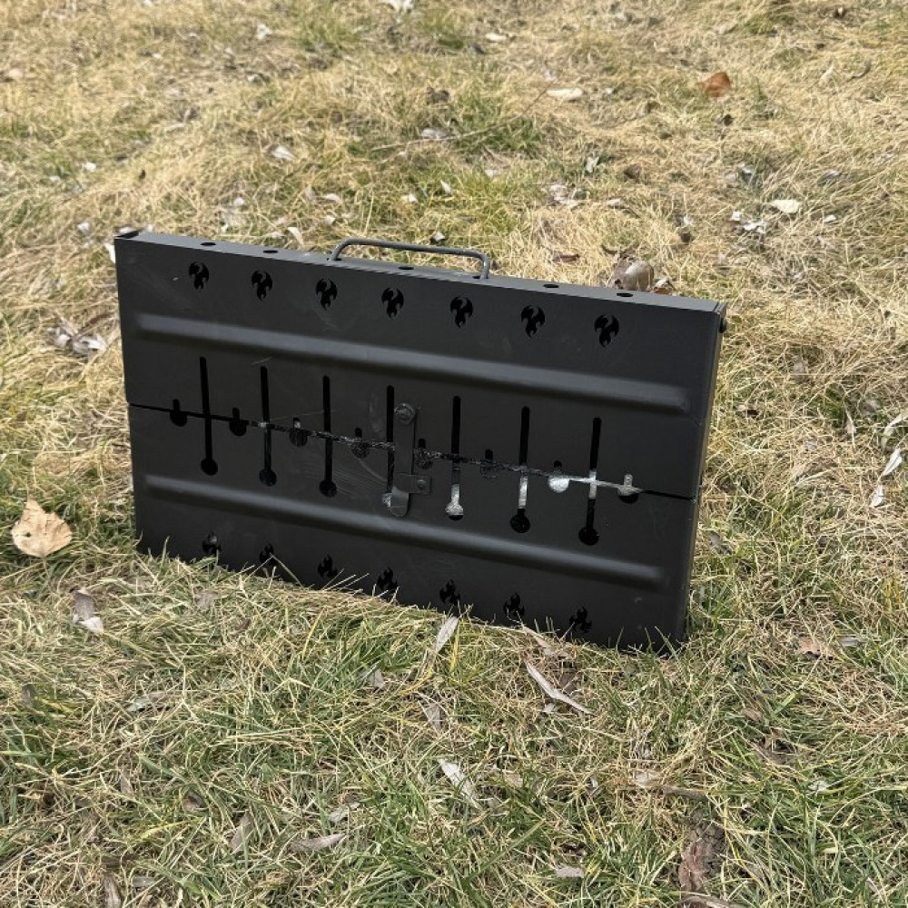 Мангал-чемодан 2 мм на 8 шампурів