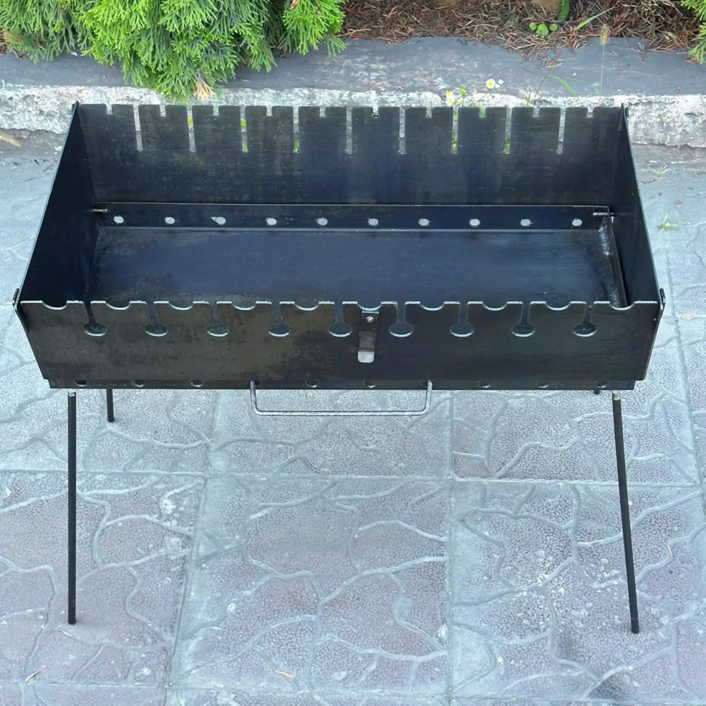 Мангал-чемодан 3 мм на 10 шампурів