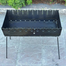 Мангал-чемодан на 10 шампурів, 2 мм сталь