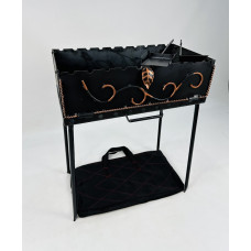 Мангал-чемодан 3 мм на 10 шампурів з чохлом, совком та кочергою