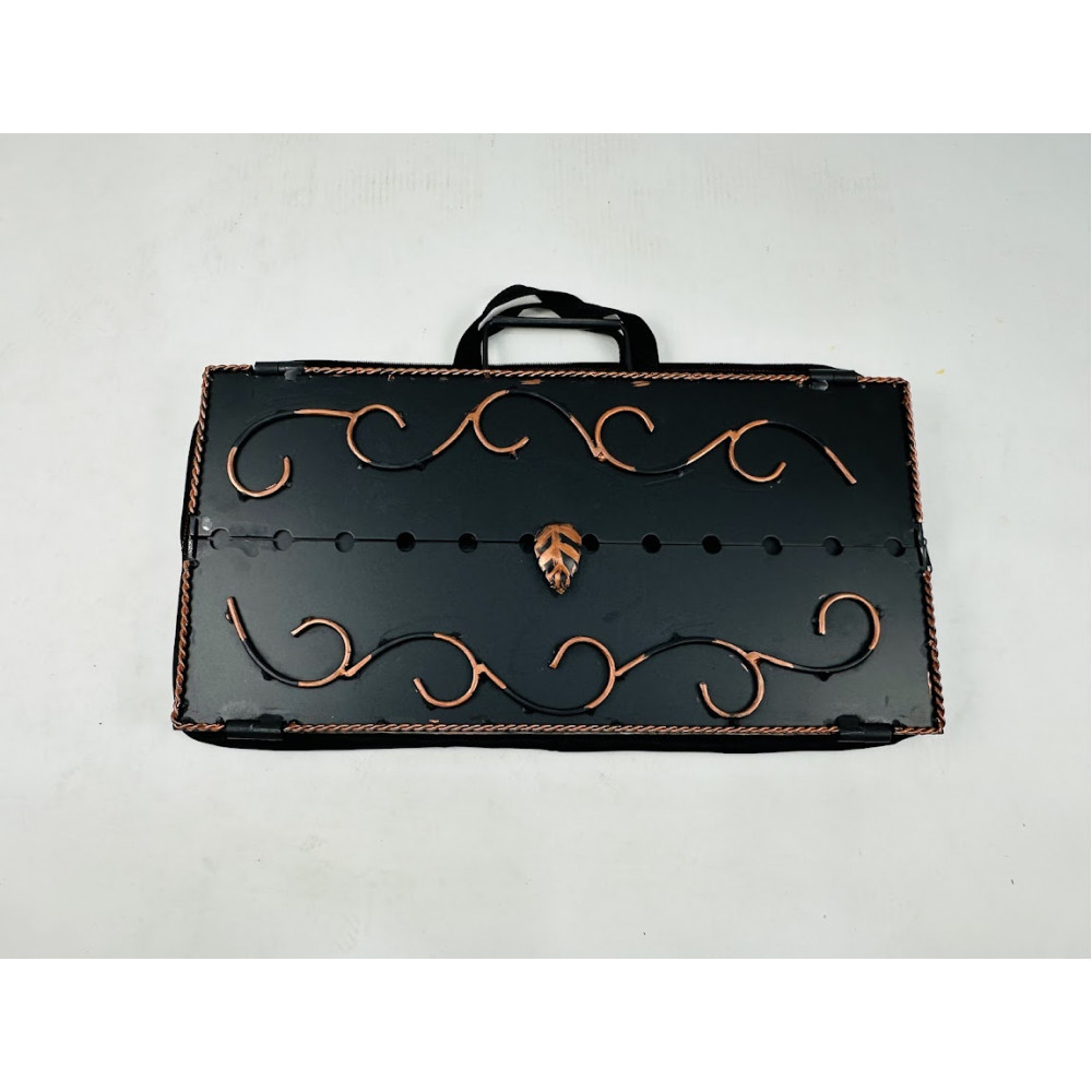 Мангал-чемодан 3 мм на 12 шампурів з чохлом, совком та кочегою