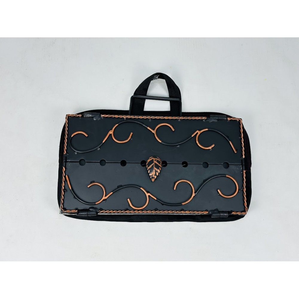 Мангал-чемодан 3 мм на 8 шампурів з чохлом, совком та кочегою