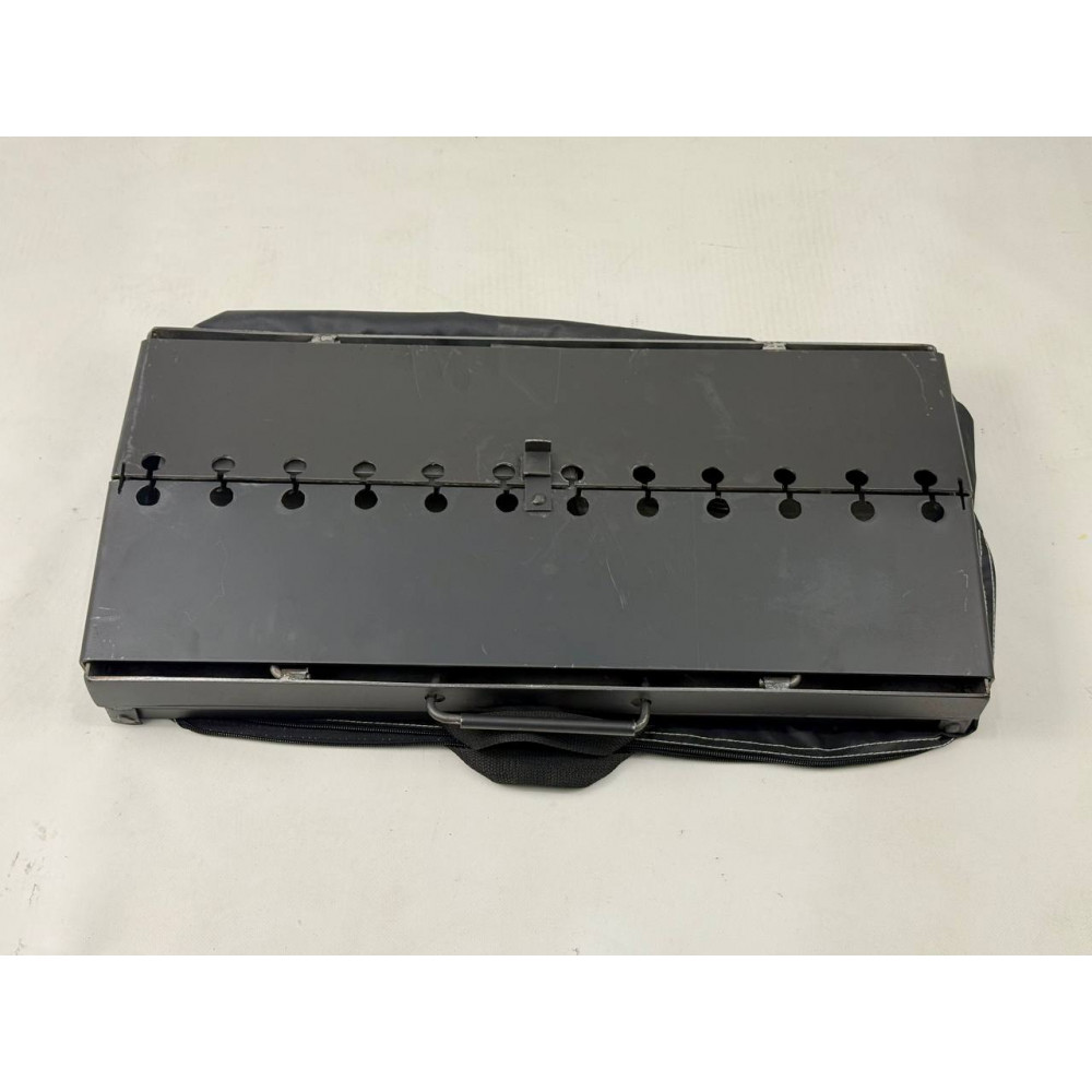 Мангал-чемодан 3 мм з шампурами, підставкою під казан та чохлом